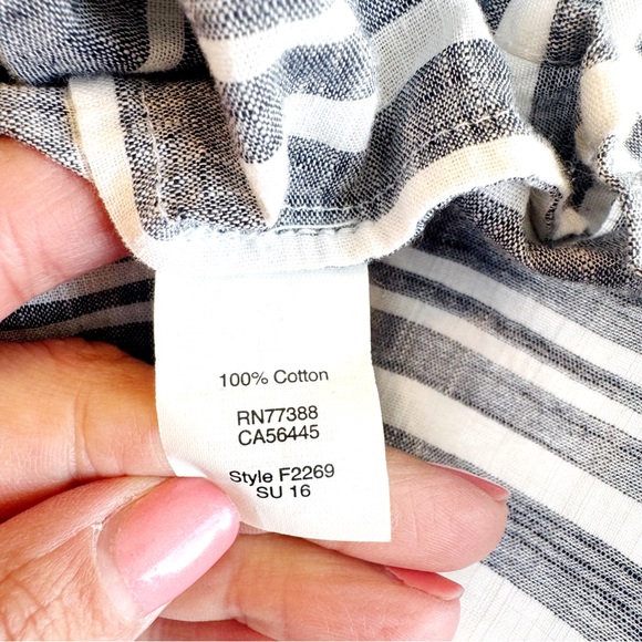 J. Crew Factory Striped V Neck Popover Dress XXS - Picture 11 of 13